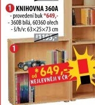 Knihovna 360 bílá