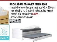 Rozkládací pohovka FENIX lakovaná