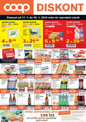 akční leták COOP 17.1.2018-30.1.2018