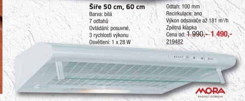 Digestoř OP 510 W Mora