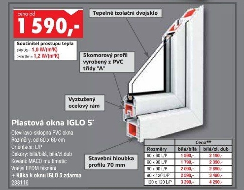Plastové okno Iglo