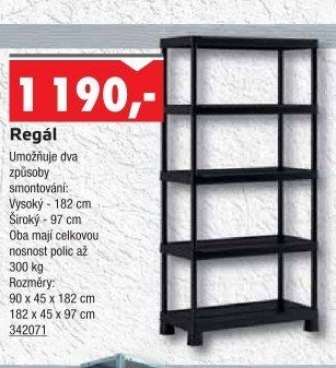 Plastový regál