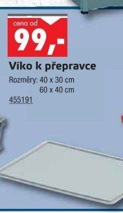Víko k přepravce