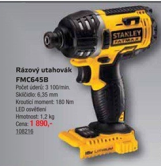 Utahovák rázový bez akumulátoru FMC645B Stanley