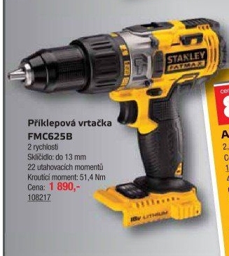 Aku vrtačka Stanley Fatmax FMC62B