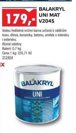 Barva Balakryl UNI mat