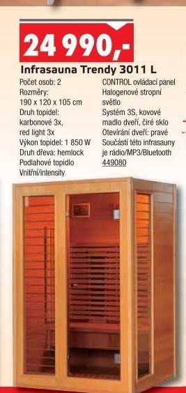 Infrasauna Marimex TRENDY 3011