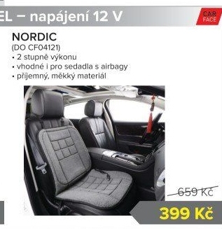 Vyhřívaný potah do auta Nordic