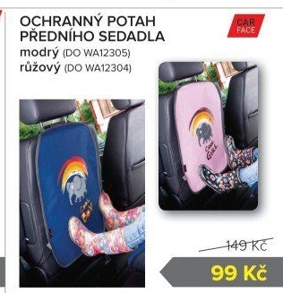 Ochranný potah zadní strany autosedadla