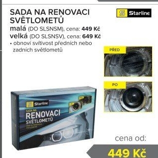 Sada na renovaci světlometů Starline