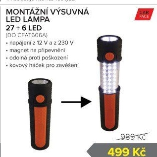 Montážní lampa Carface