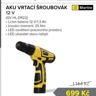 Aku šroubovák Starline