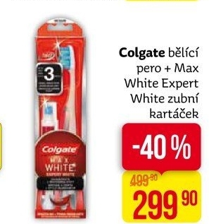 Kartáček na zuby a bělicí pero Max White Expert Colgate