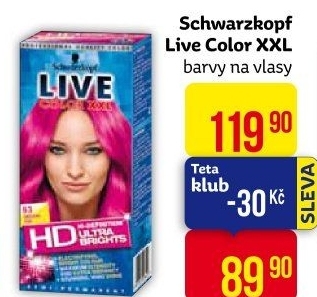 Barva na vlasy Live Color XXL Schwarzkopf