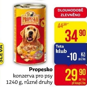 Konzerva pro psy Propesko