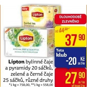 Čaj bylinný Lipton - pyramidový