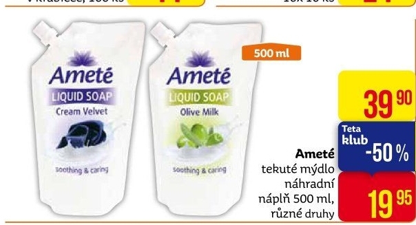 Tekuté mýdlo Ameté- náhradní náplň