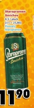 Pivo světlé výčepní 10° Smíchov Staropramen