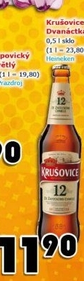Pivo světlý ležák 12° Krušovice
