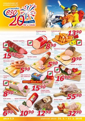 akční leták ESO MARKET 31.1.2018-11.2.2018