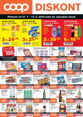 akční leták COOP 31.1.2018-13.2.2018