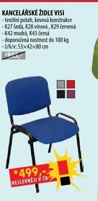 Židle VISI šedá K27