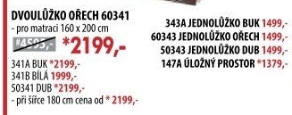 Dvoulůžko 60341 ořech/bílá