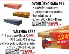 Dvoulůžko SÁRA s úložným prostorem P14