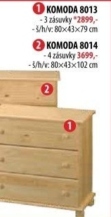 Prádelník 3 zásuvky 8013