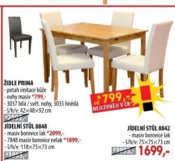 Židle PRIMA bílá 3037