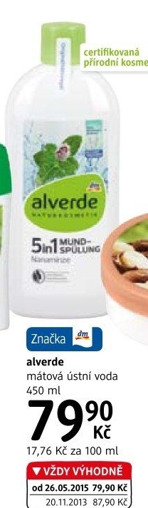 Ústní voda Alverde