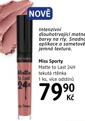 Tekutá rtěnka Matte to Last 24H Miss Sporty