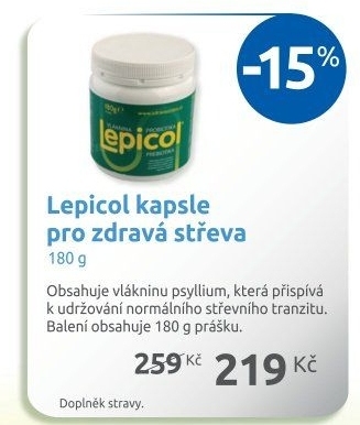 Doplněk stravy prášek Lepicol Zdravá střeva