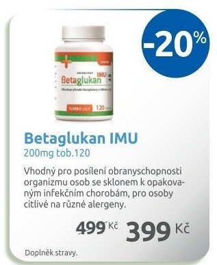 Doplněk stravy Betaglukan IMU Apotex