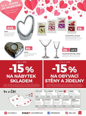 akční leták Kika nábytek 5.2.2018-18.2.2018