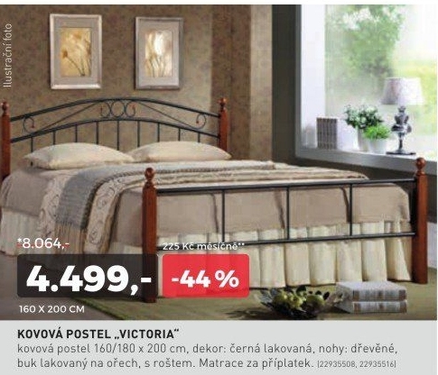 Kovová postel VICTORIA