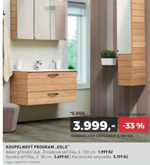 Skříňka pod umyvadlo OSLO