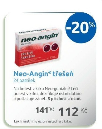 Pastilky proti bolesti v krku Neo Angin
