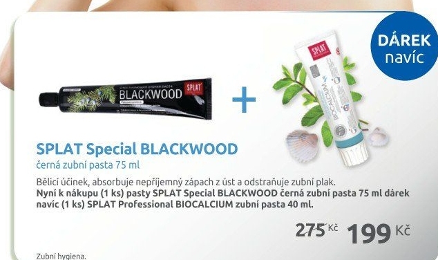 Pasta na zuby bělící Special Blackwood Splat