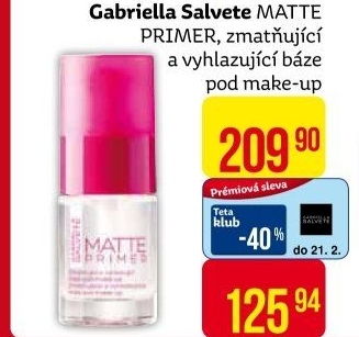 Zmatňující báze Matte Primer Gabriella Salvete