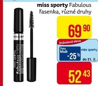 Řasenka Fabulous Lash Miss Sporty