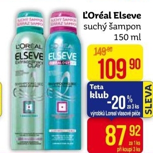 Suchý šampon Elséve L'Oréal