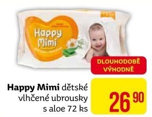 Vlhčené ubrousky dětské Happy Mimi