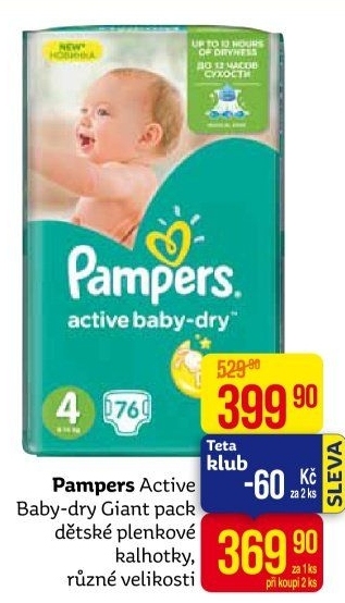 Pleny dětské Pampers Active Baby Dry
