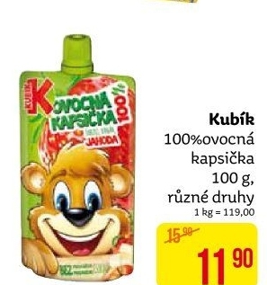 Ovocná kapsička 100% Kubík