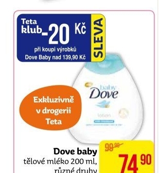 Tělové mléko Baby Dove