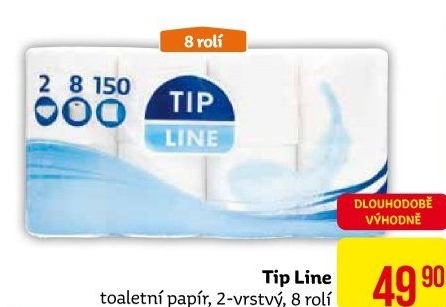 Toaletní papír 2vrstvý Tip Line
