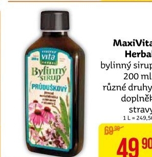 Doplněk stravy Sirup bylinný Herbal MaxiVita