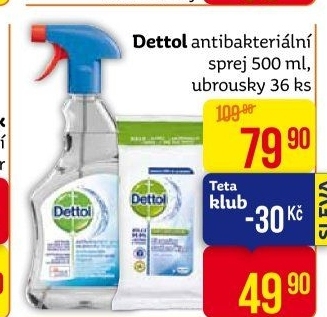 Čistič povrchů antibakteriální ve spreji Dettol