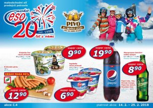 akční leták ESO MARKET 14.2.2018-25.2.2018